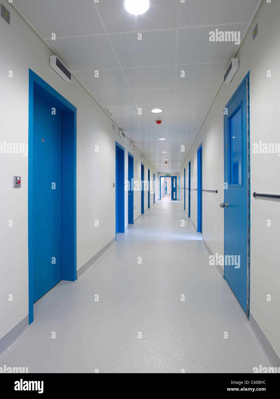 Hochsicherheits-Korridor Stockfoto