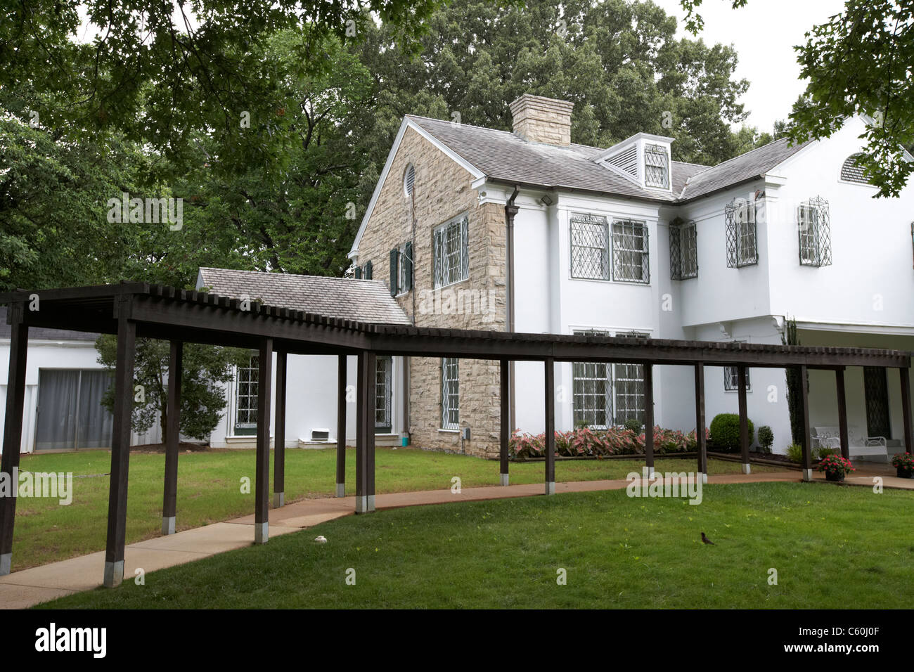 Rückseite des Graceland Mansion Memphis Tennessee usa Stockfoto