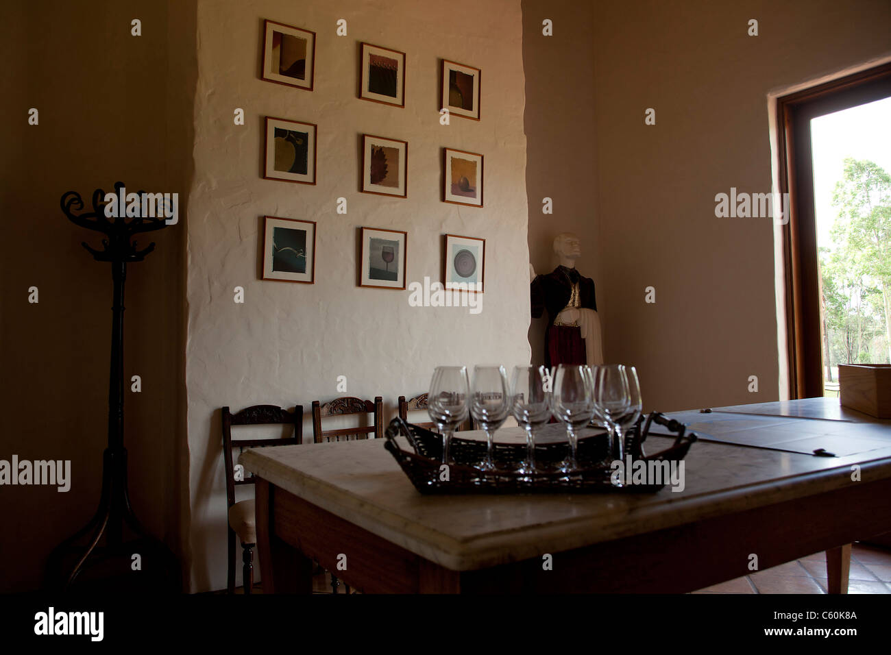 Weinprobe am Tower Estate, Hunter Valley, New South Wales Australien Stockfoto