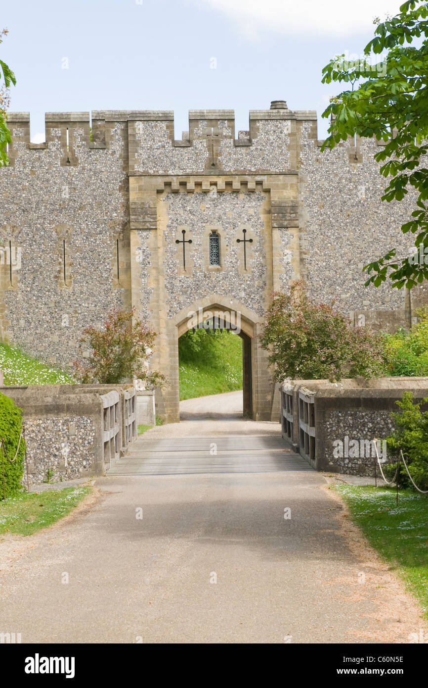 Arundel Castle, West Sussex, gegründet 1067 umgebaute 1870-1890 Sitz des Herzogs von Norfolk, Earl Marshal von England Stockfoto