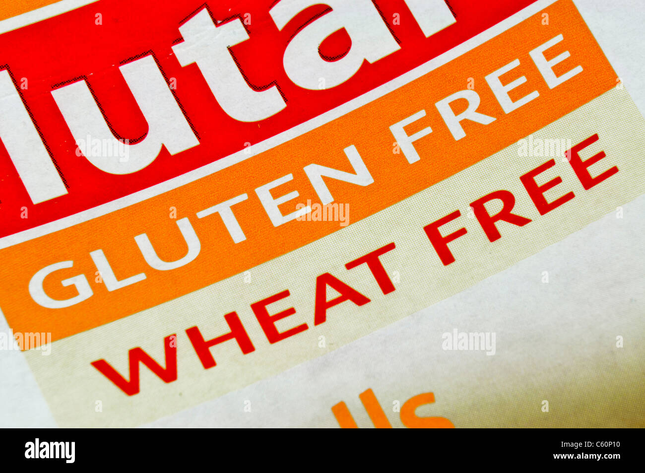 Lebensmittel-Paket für Weizen und Gluten freie Pasta aus Glutafin Stockfoto