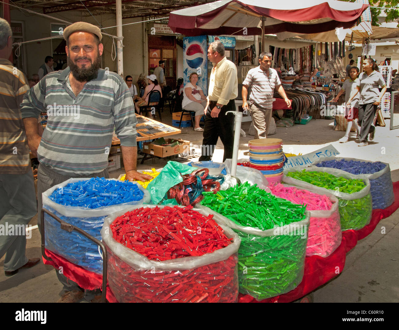 Ayavalik Clip Zangen Markt Basar Türkei türkische Stockfoto