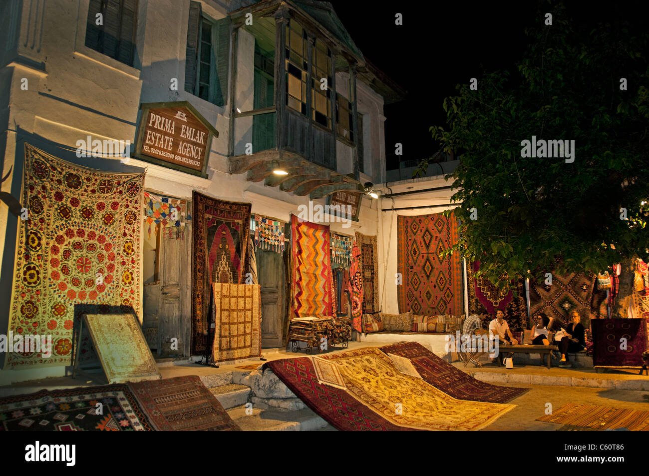 KAS Türkei türkischen Markt Basar Teppiche Teppich Stockfoto