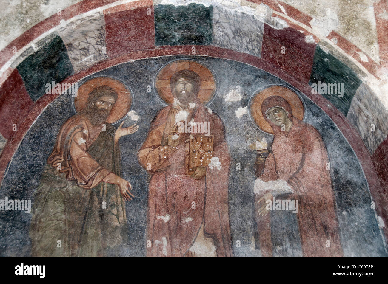 Fresko in der Kirche St. Nikolaus 4. Cent AD Santa Claus Noel Baba Sinterklaas Myra Türkei Stockfoto