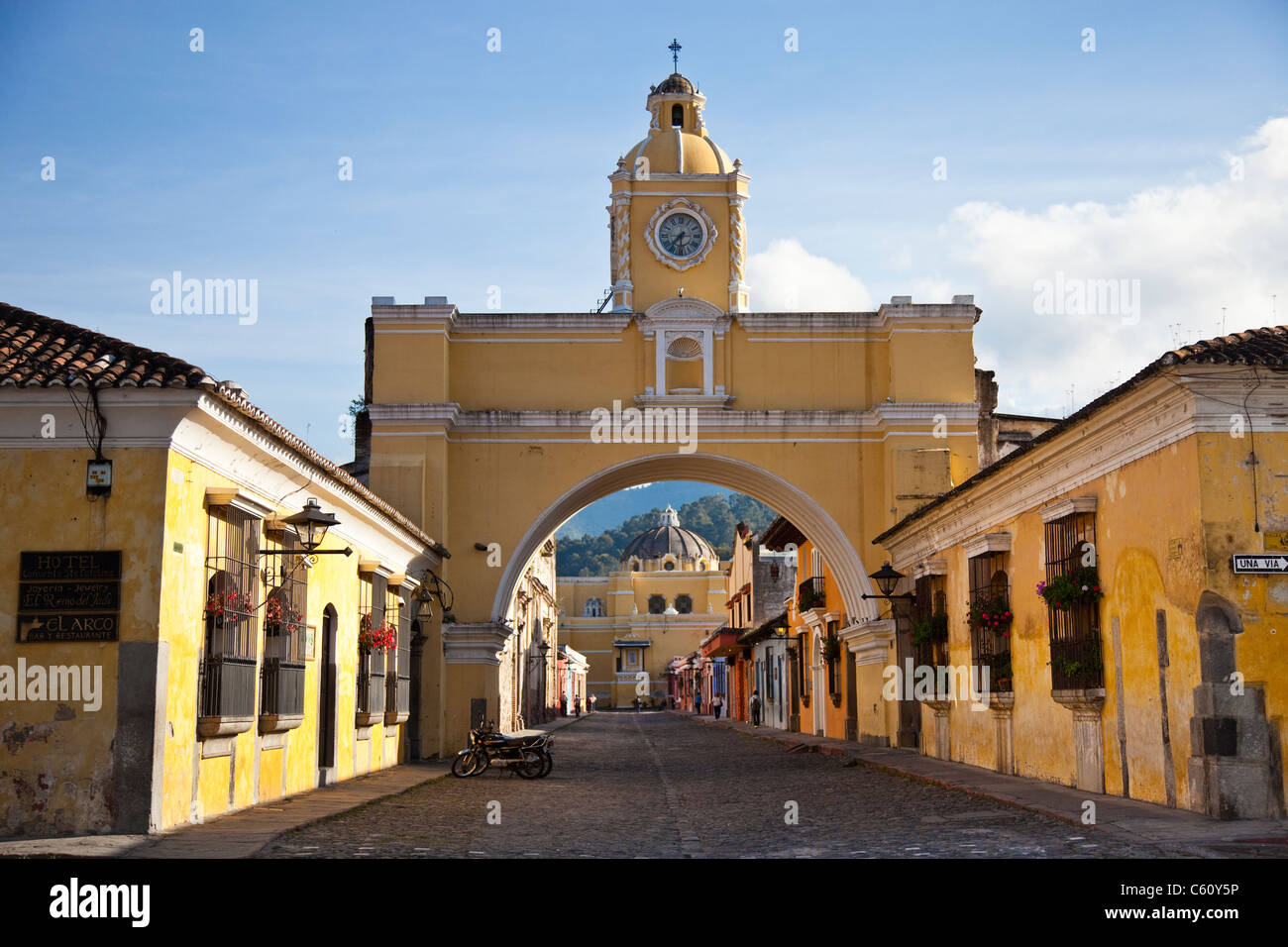Nuestra Señora De La Merced, Santa Catalina Arch, Calle del Arco, Antigua, Guatemala Stockfoto