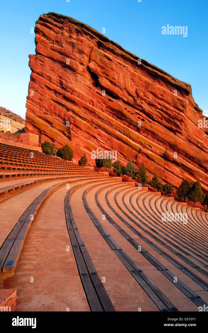 Amphitheater am Red Rocks Park Stockfoto