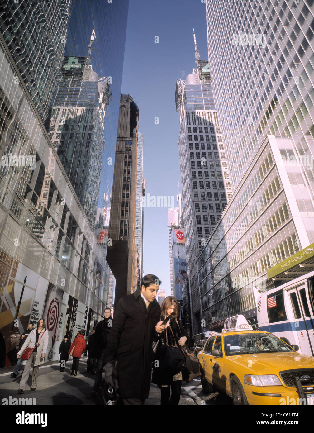 Täglich pendeln Sie, Midtown Manhattan, New York. Stockfoto