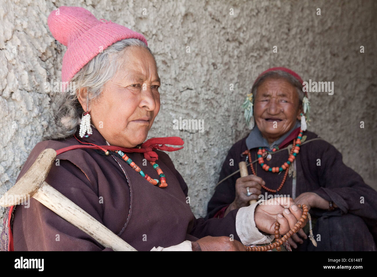 Ladakhi Frauen Stockfoto