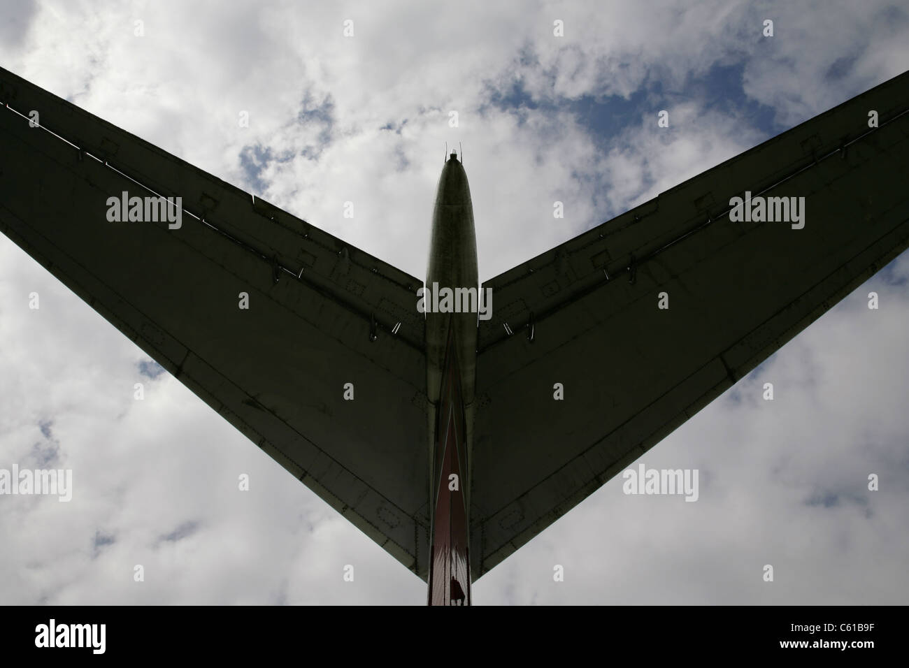 Höhenleitwerk von Vickers VC-10-Verkehrsflugzeug. Stockfoto