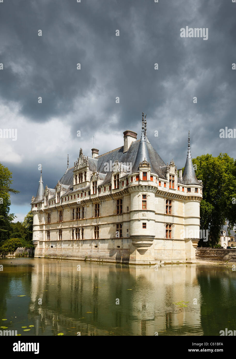 Loire-Tal Frankreich, das Schloss in Azay-le-Rideau, Indre et Loire, Europa Stockfoto