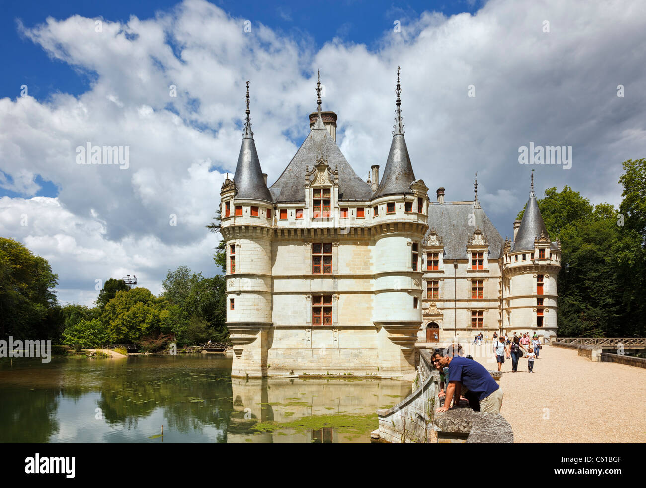 Chateau, Azay-le-Rideau, Indre et Loire, Loire Tal, Frankreich, Europa Stockfoto