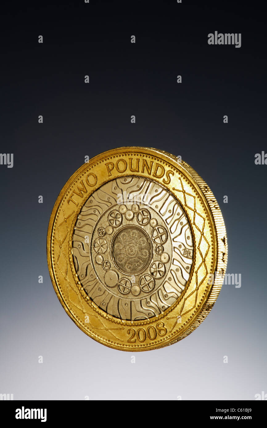 Zwei Pfund-Münze Stockfoto