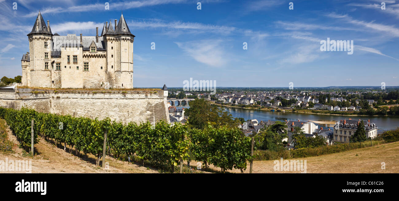 Schloss Saumur, Maine et Loire, Frankreich, Europa Stockfoto