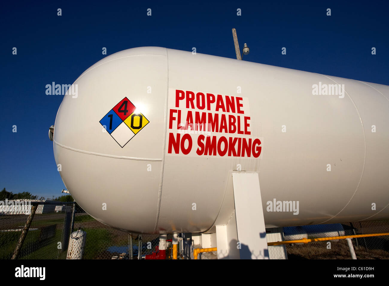 Propan Gas BrennstoffSpeicher in Michigan North Dakota Vereinigte Staaten von Amerika Stockfoto