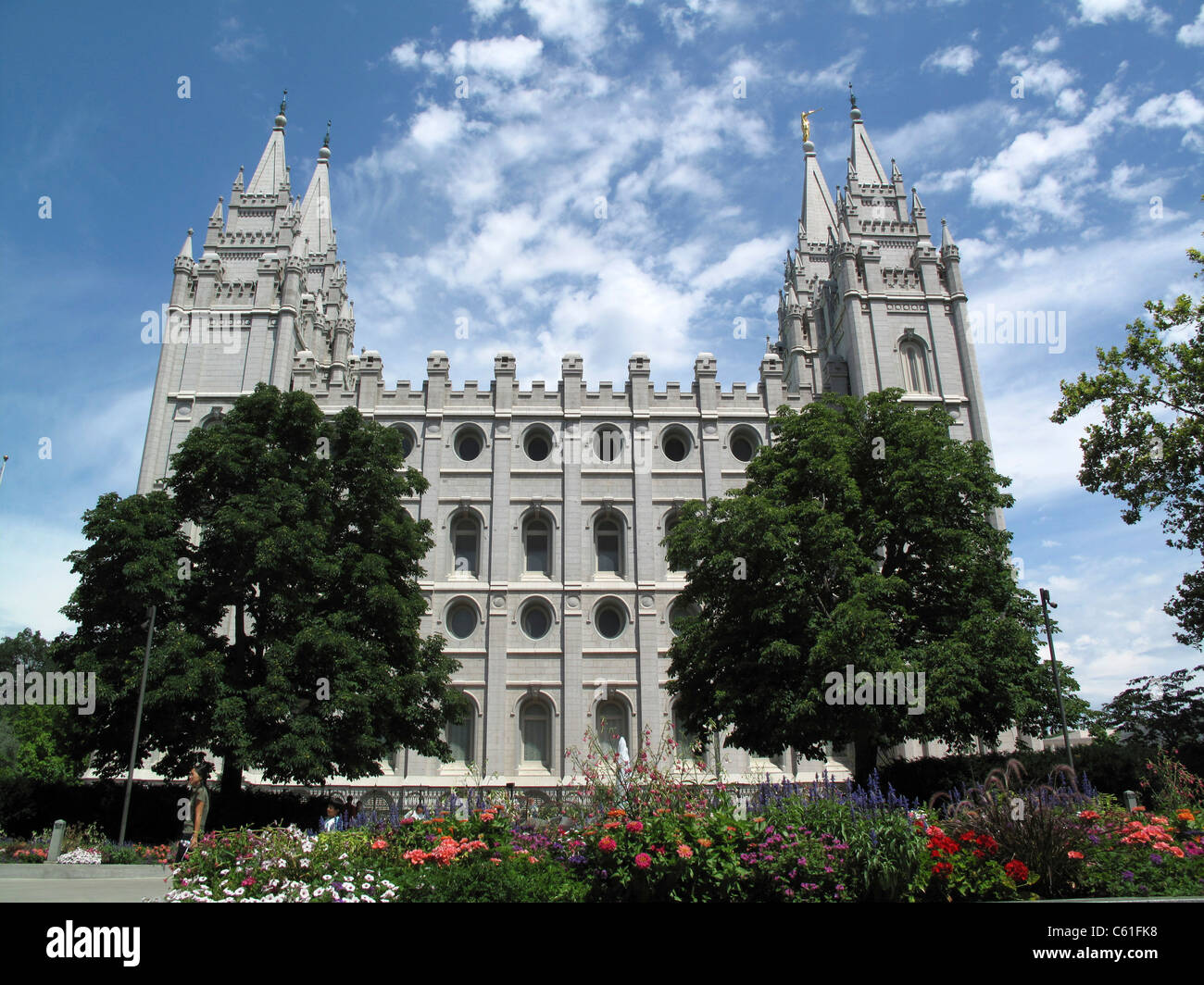 Salt-Lake-Tempel in Salt Lake City, UT, USA Stockfoto
