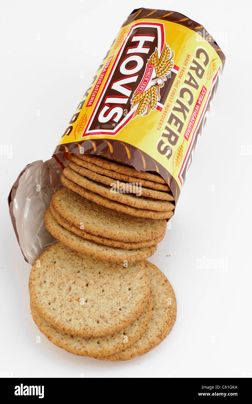 Paket von Hovis zusätzliche Weizenkleie Cracker Stockfoto