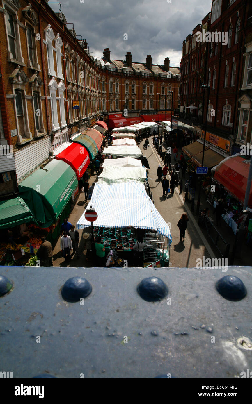 Brixton Market an der Electric Avenue, Brixton, London, UK Stockfoto