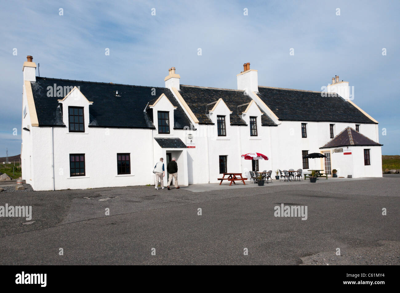 Das Polochar Inn auf der Insel South Uist in den äußeren Hebriden. Stockfoto