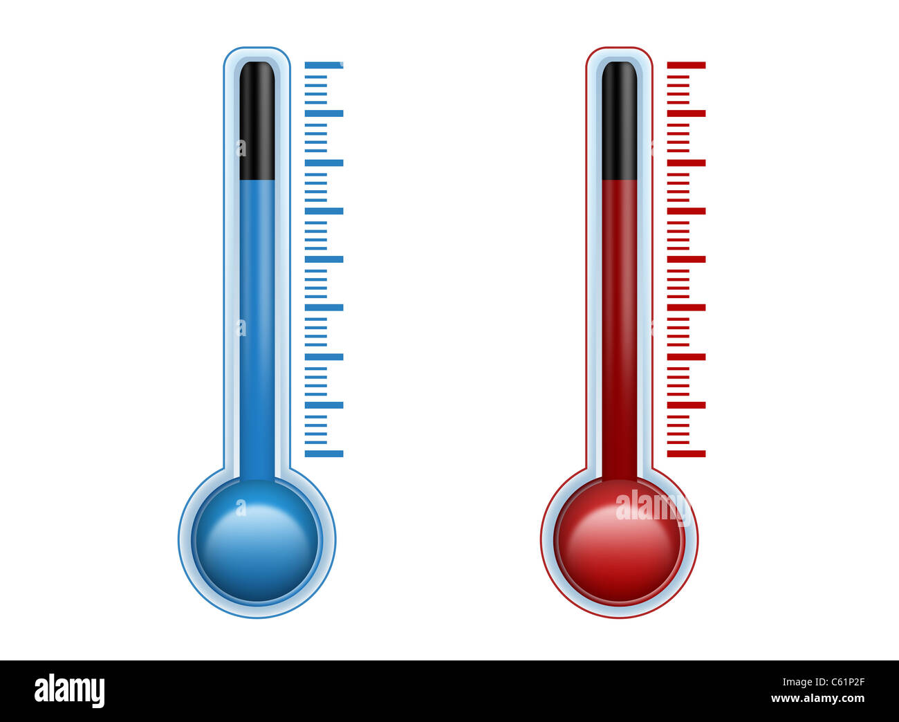 Temperatur-Symbole als barometres Stockfoto