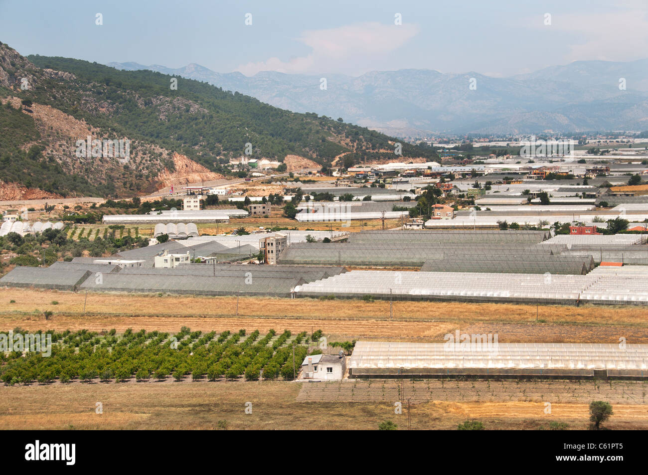 Südtürkei Gewächshaus Gewächshaus Landwirtschaft Bauernhof Stockfoto