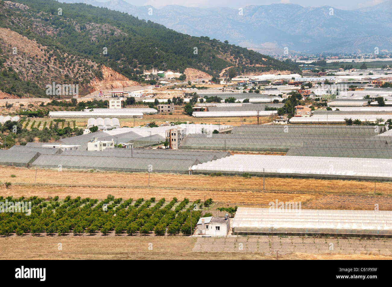 Südtürkei Gewächshaus Gewächshaus Landwirtschaft Bauernhof Stockfoto