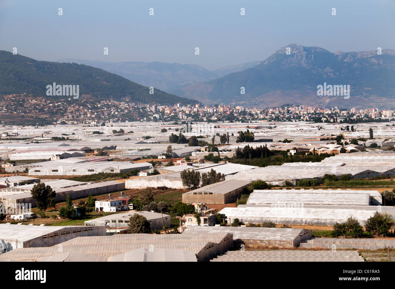 Südtürkei Gewächshaus Gewächshaus Landwirtschaft Bauernhof Stockfoto