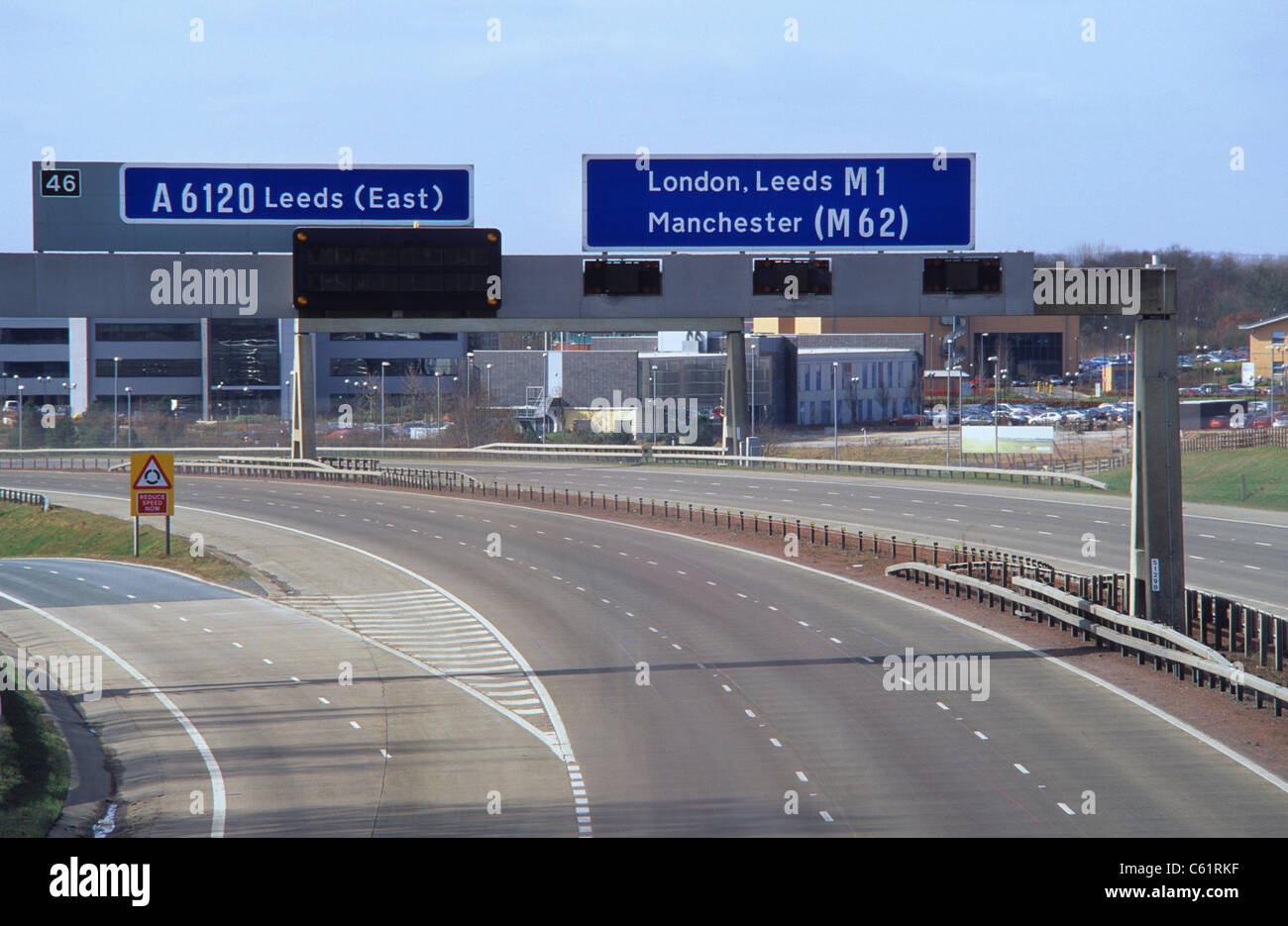 leere Autobahn auf der A1/M Leeds Yorkshire uk Stockfoto