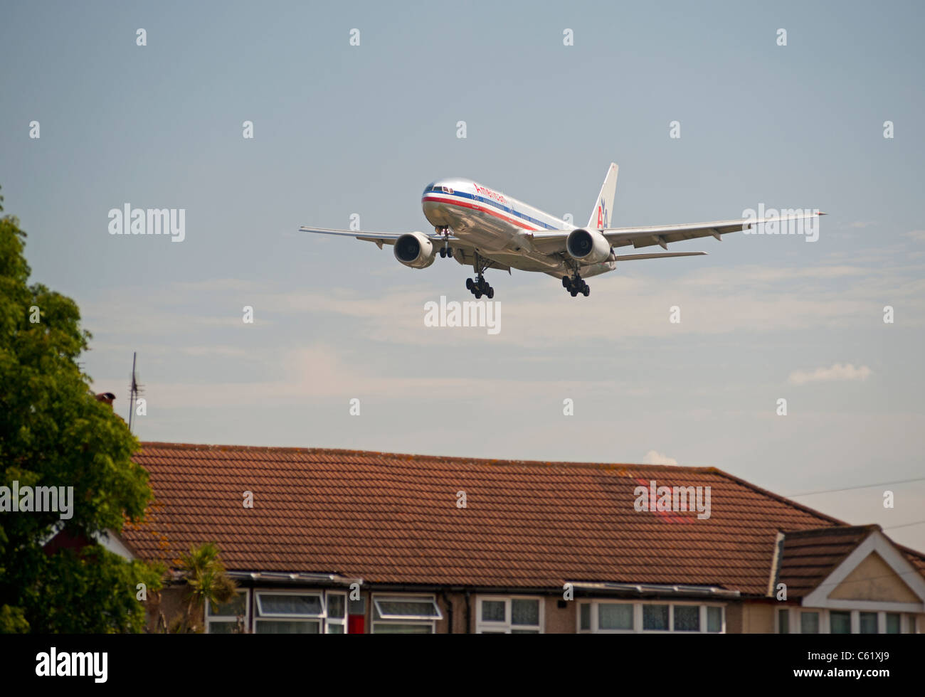 American Airlines Boeing 777-223ER Airliner, London Heathrow SCO 7557 Stockfoto