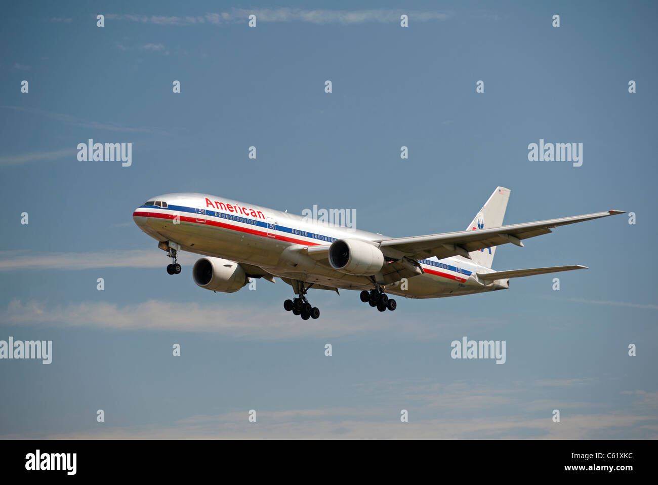 American Airlines Boeing 777-223ER Airliner, London Heathrow SCO 7558 Stockfoto