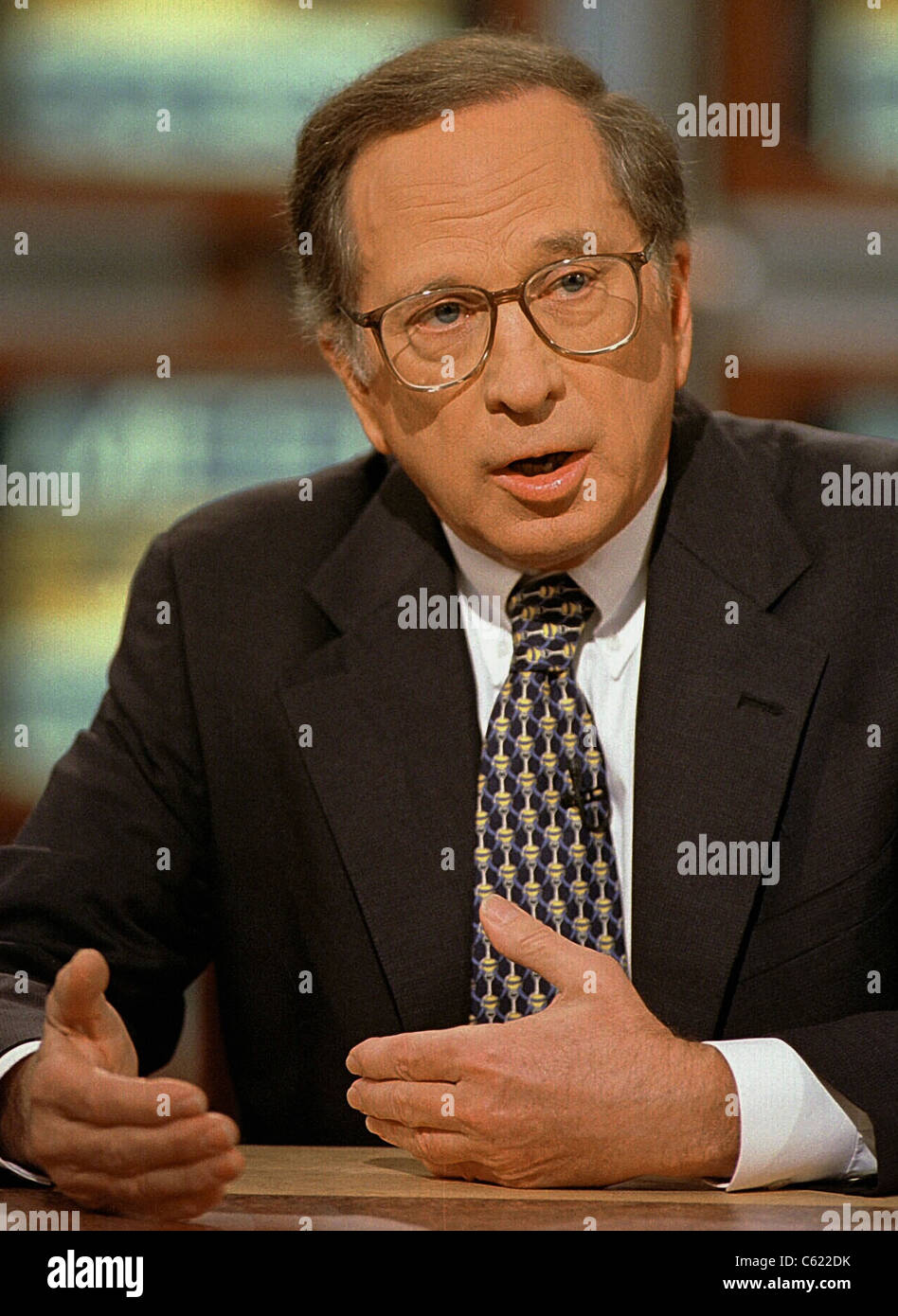 Ehemaliger Senator Sam Nunn auf NBC's "treffen die Presse" 30. März 1997 in Washington, DC Stockfoto