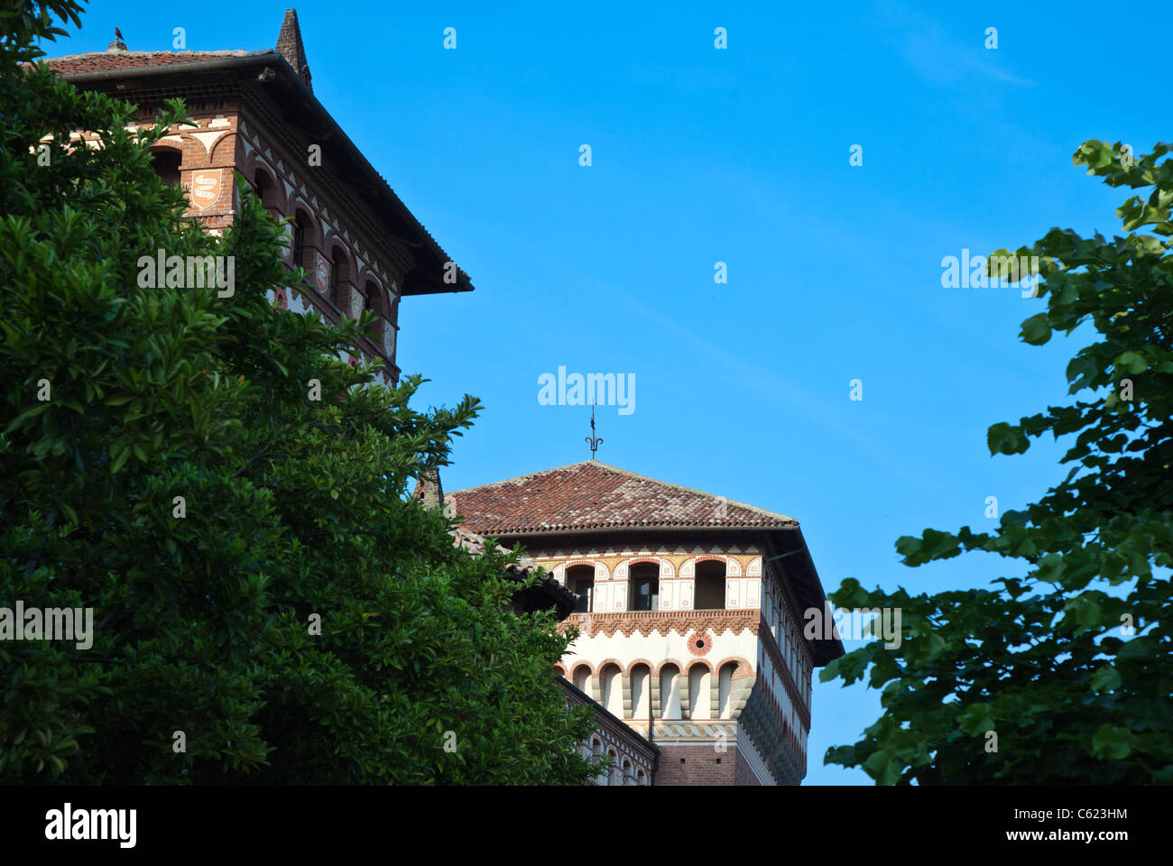 Italien, Piemont, Monferrato, Cereseto, das Schloss Stockfoto