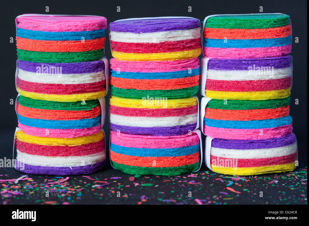 Packungen mit süßen Waffeln zum Verkauf an Mercado de Dulces de Ciudad de México in Mexiko-Stadt Stockfoto