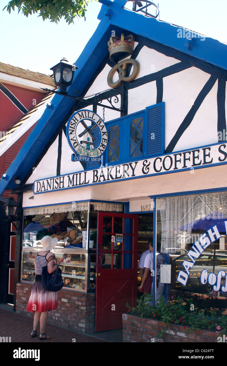 Traditionelle dänische Bäckerei und Café in Solvang, Kalifornien Stockfoto
