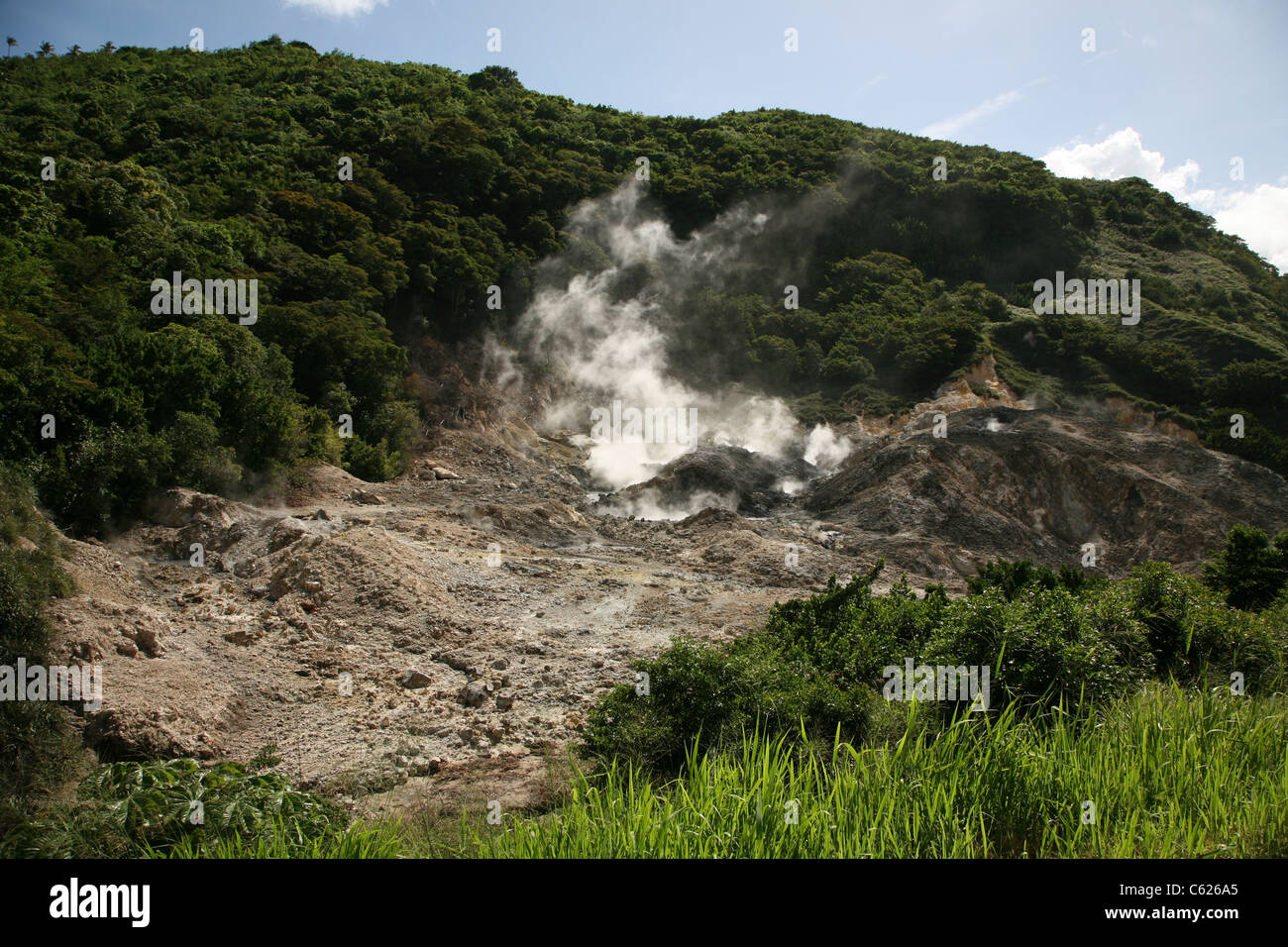 St Lucia Volcano, Soufriere Caribbean Stockfoto