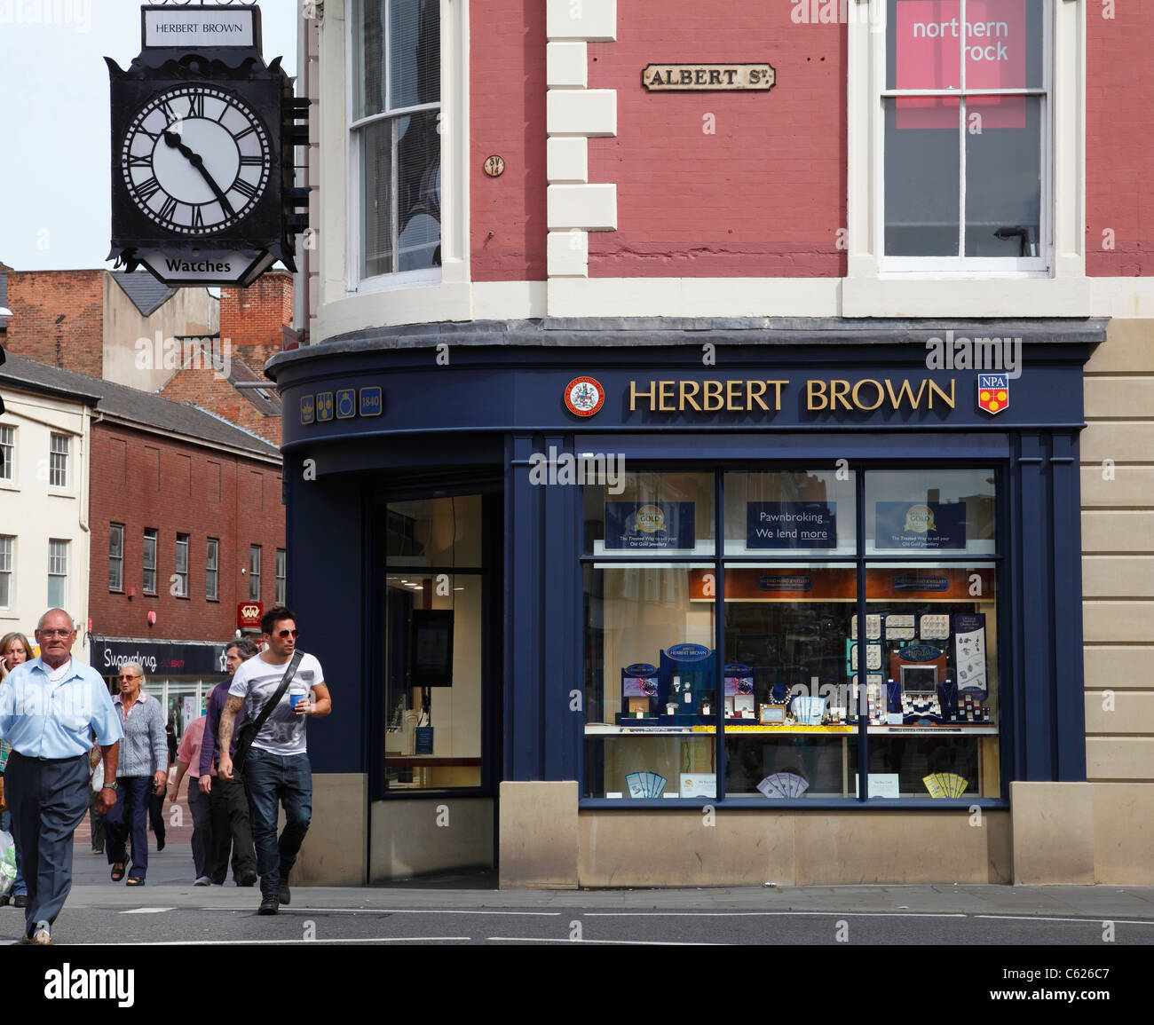 Herbert Brown Juweliere in Derby, England, Vereinigtes Königreich Stockfoto