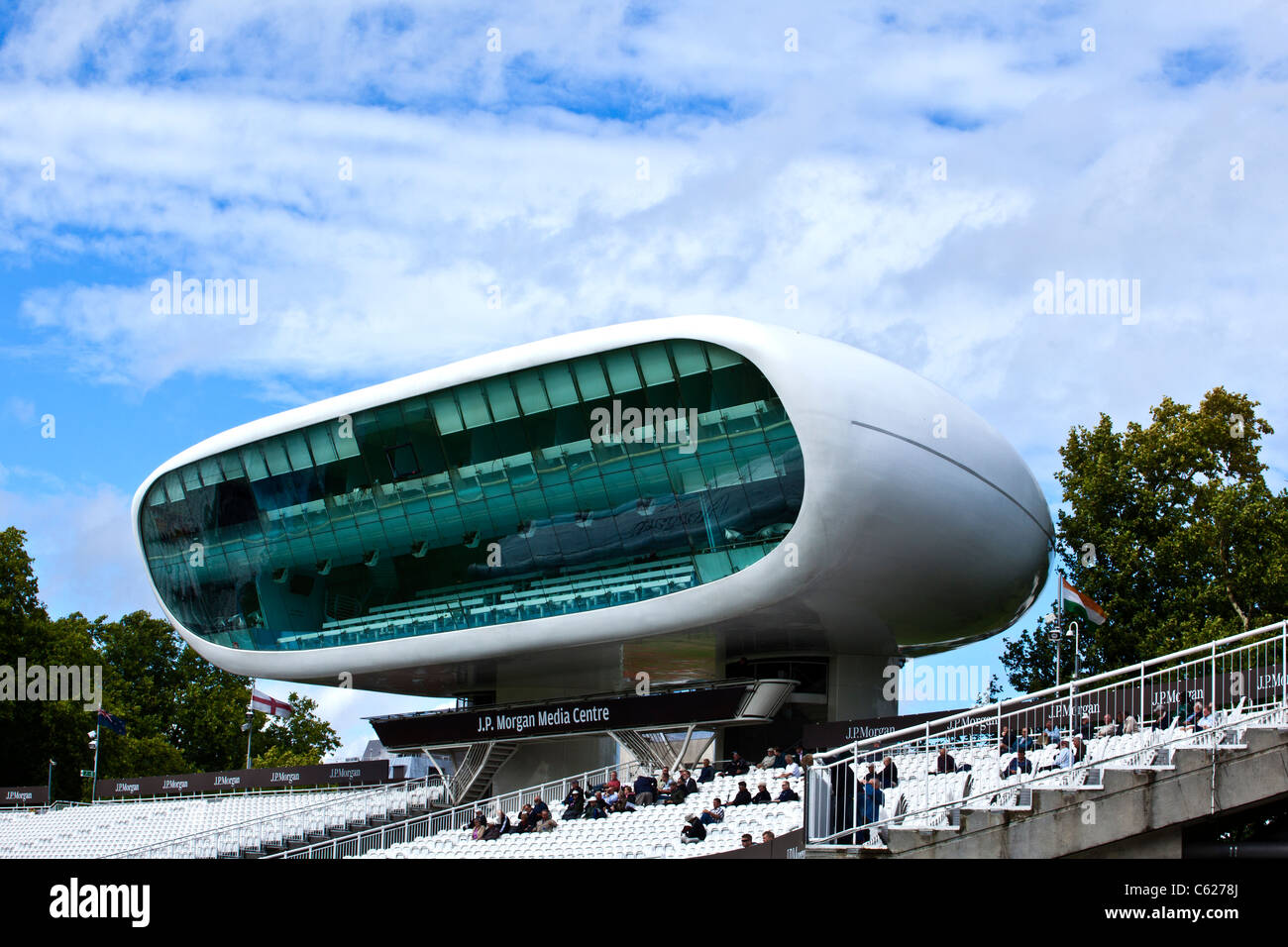 Pressefach im Lords Cricket Ground Stockfoto