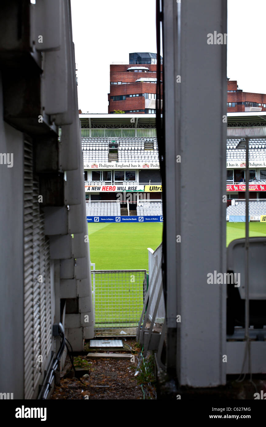 Ungewohnter Anblick des Lords Cricket Ground Stockfoto