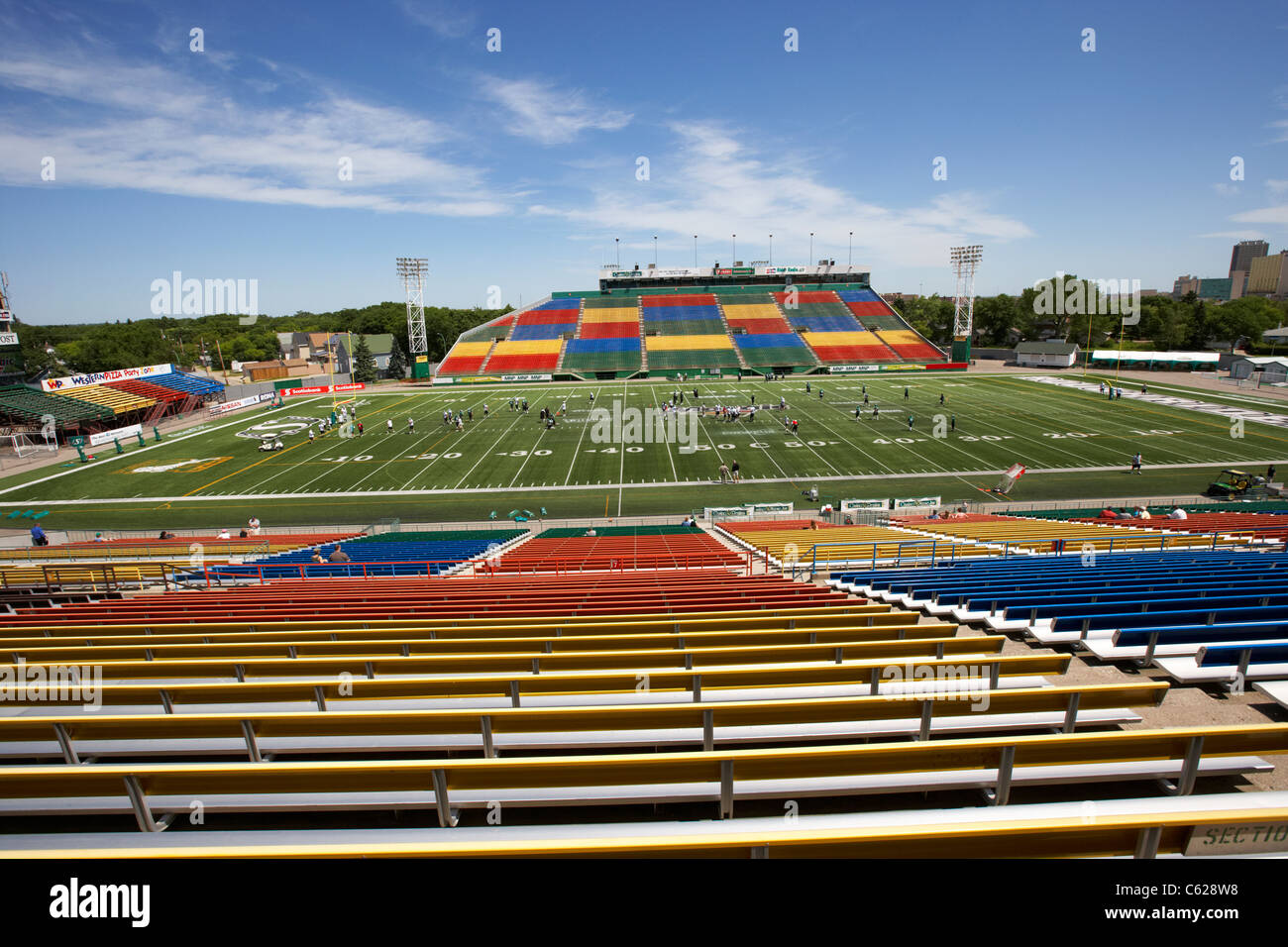 Saskatchewan ehemaliger Pre Season Training Mosaik Stadion Taylor Feld Regina Kanada Stockfoto