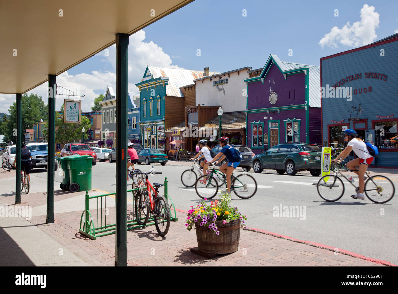 Crested Butte, Colorado, ist ein Urlaub Kurort befindet sich in den Rocky Mountains im zentralen Colorado, USA Stockfoto