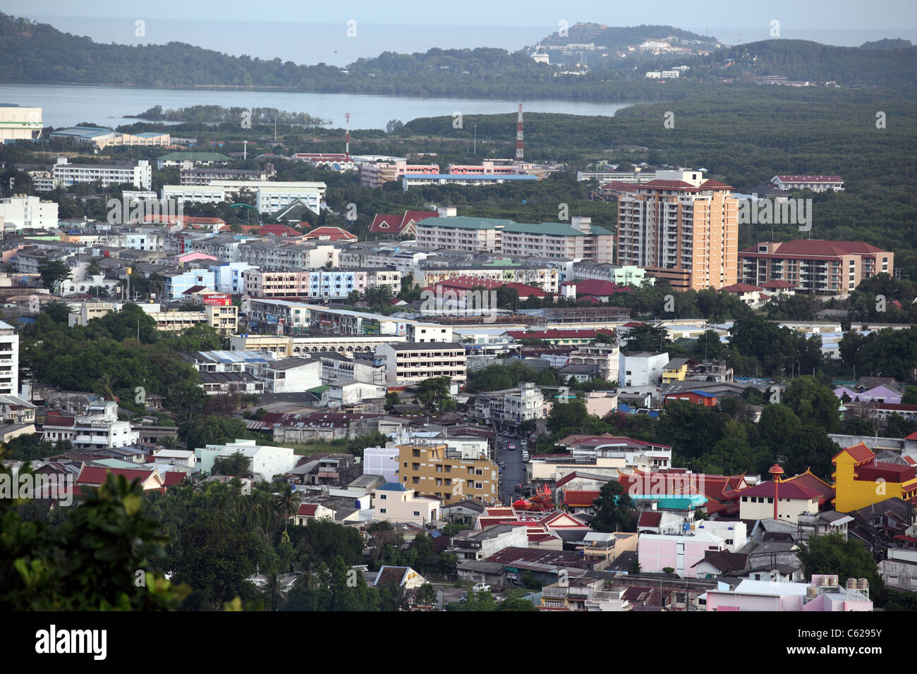 Übersicht von Phuket Town. Insel Phuket, Thailand, Südostasien, Asien Stockfoto