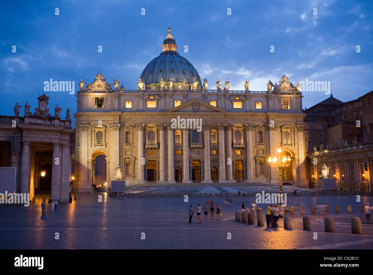 Die päpstliche Basilika des Heiligen Petrus, der Staat der Vatikanstadt Stockfoto