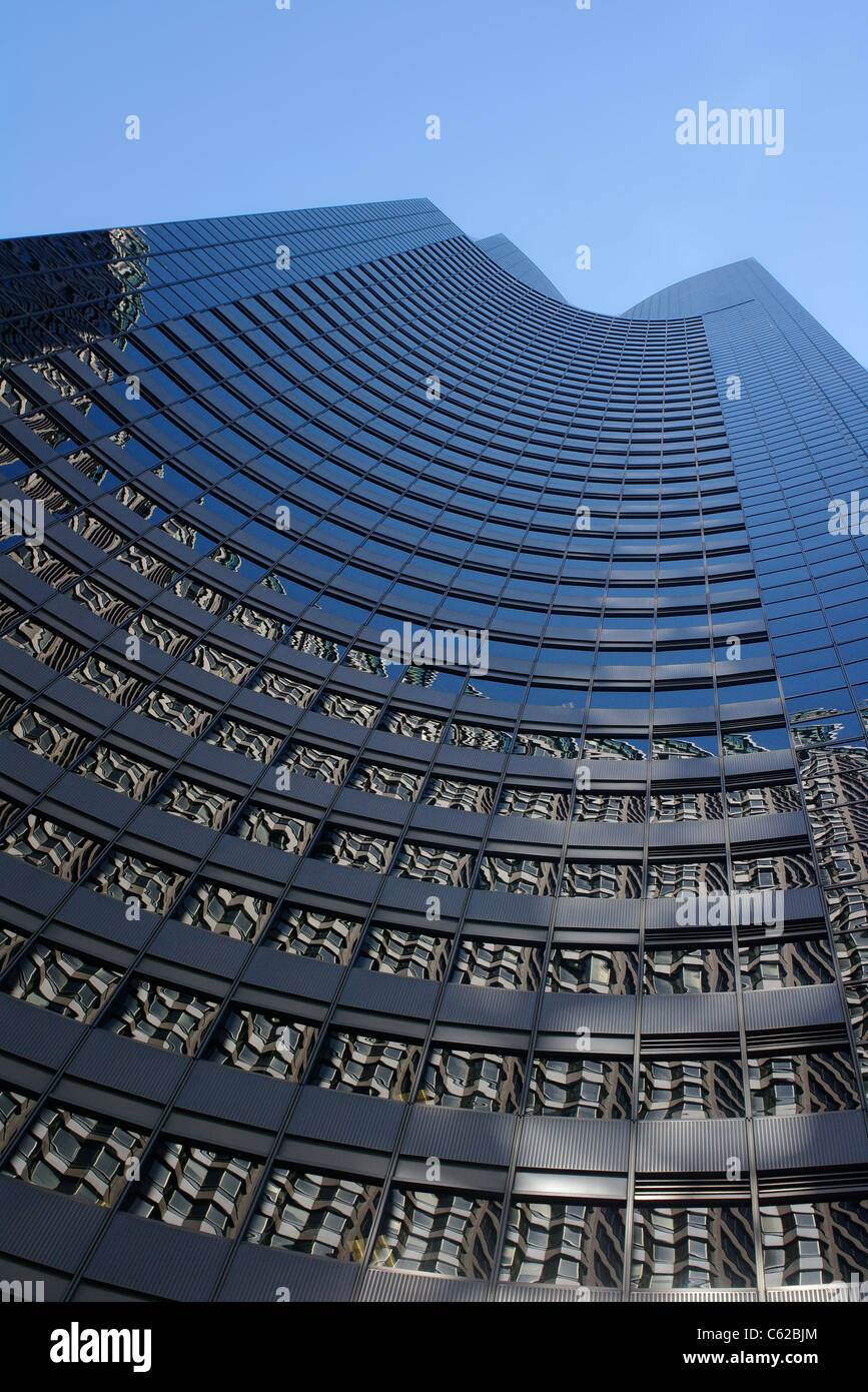 Eine vertikale Foto von der Außenseite der Bank of America, Gebäude in der Innenstadt von Seattle, Washington, USA. Stockfoto