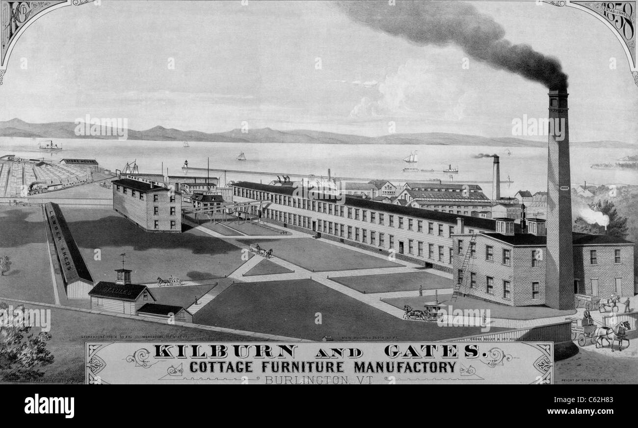 Kilburn und Tore. Landhaus Möbel Manufaktur, Burlington, Vermont, um 1900 Stockfoto