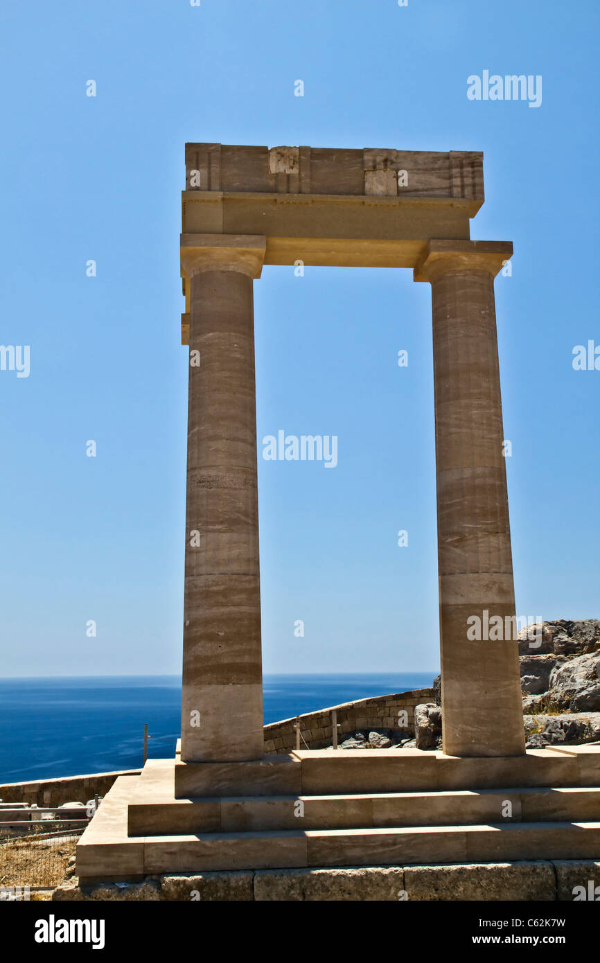 Alten Tempelruinen von Rhodos Stockfoto