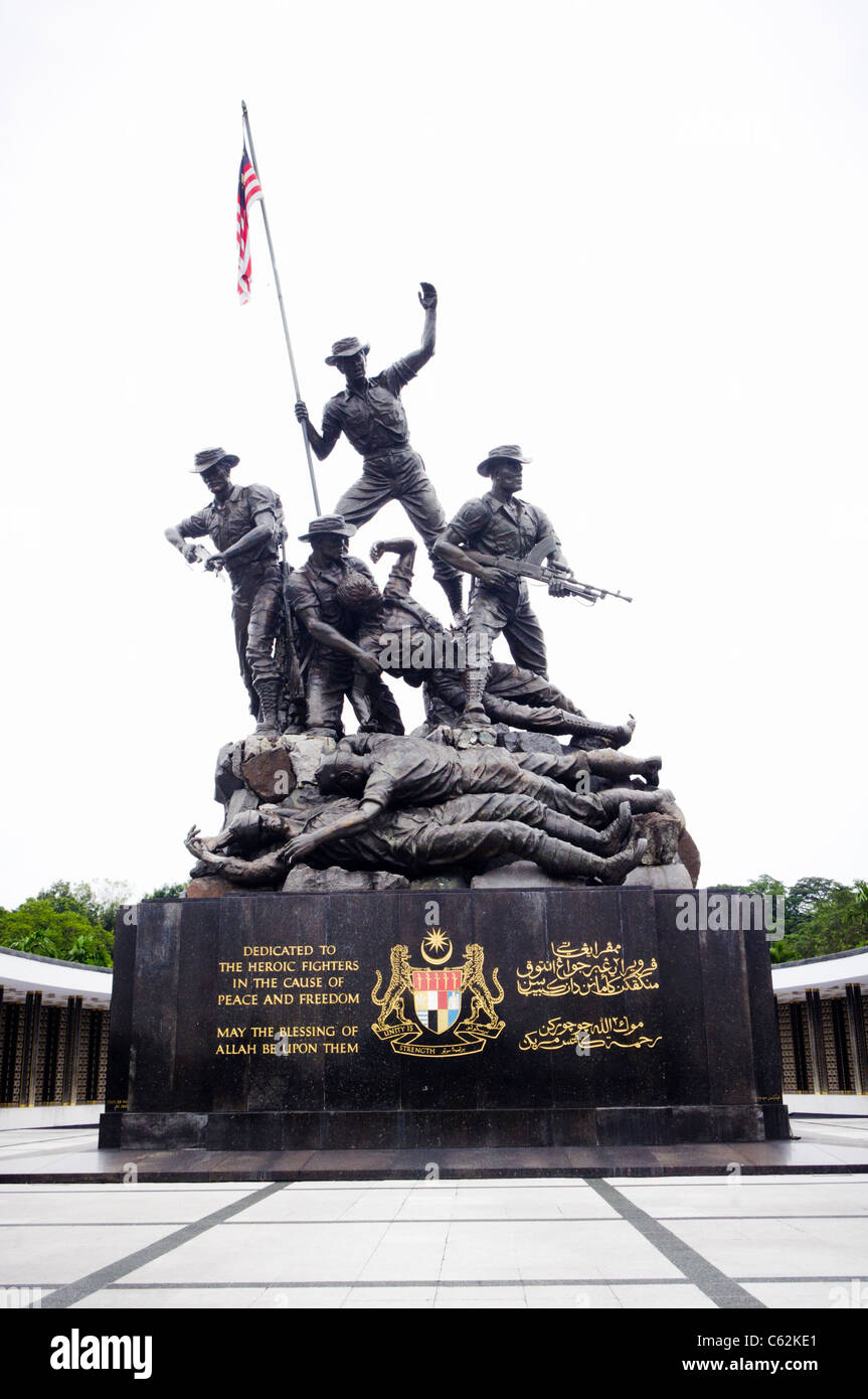Die Statue des Unabhängigkeitskrieges in Kuala Lumpur, Malaysia Nationalmonument. Stockfoto
