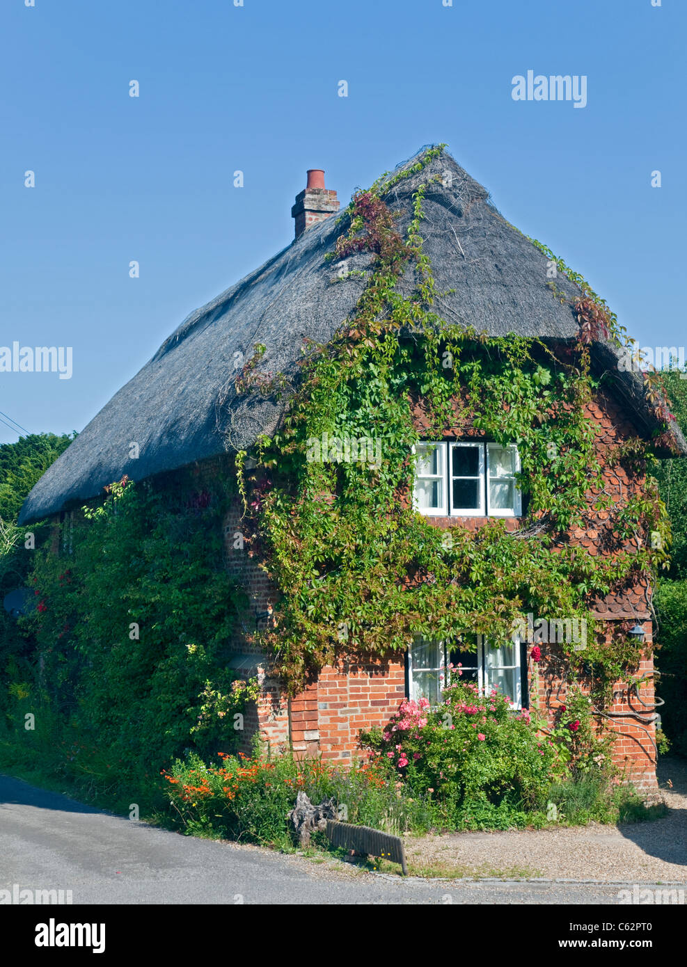 Reetdachhaus am Old Basing, Hampshire, England Stockfoto