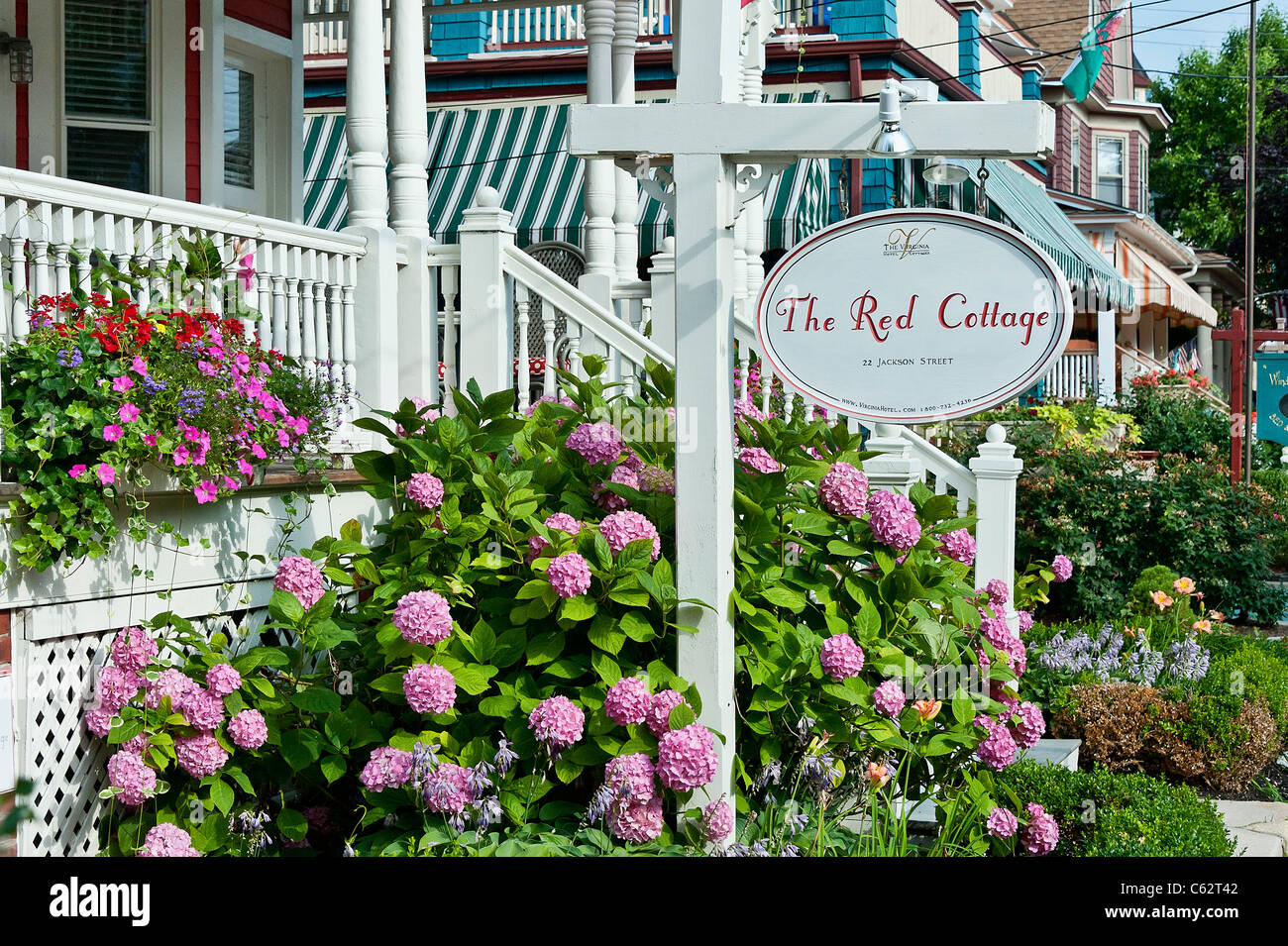Rote Hütte, das Virginia Hotel Cape May, New Jersey, New Jersey, USA Stockfoto