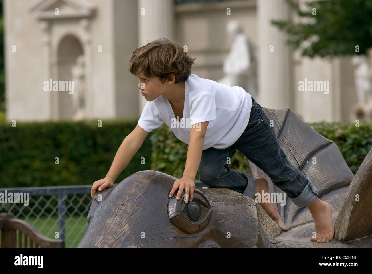 Sommeraktivitäten in einem öffentlichen Park in Kopenhagen Stockfoto