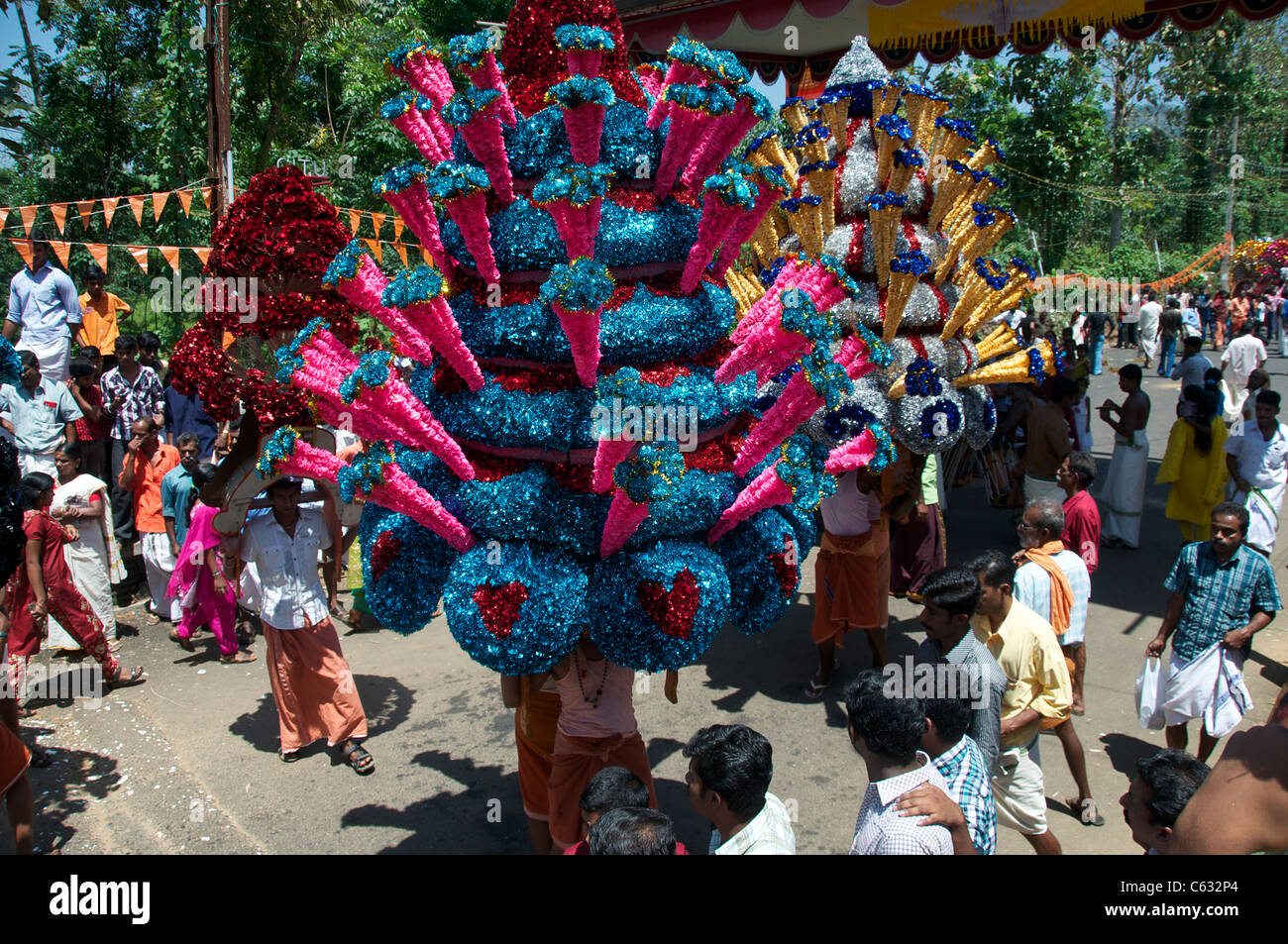 Hinduistische Festival Kanjirapally Kerala in Südindien Stockfoto