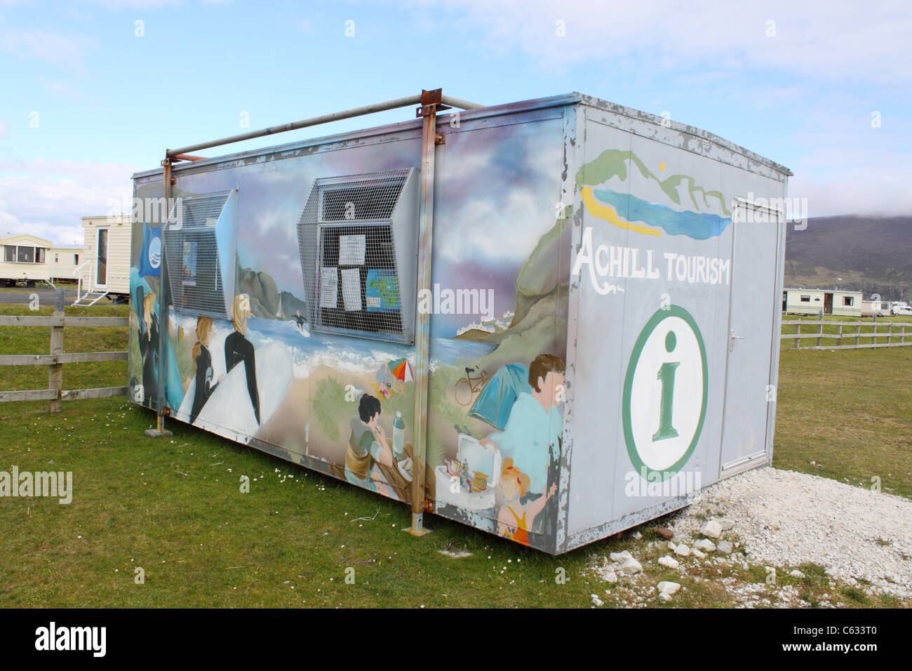 Tourismusbüro der Achill in Keel, Achill Island, Irland Stockfoto
